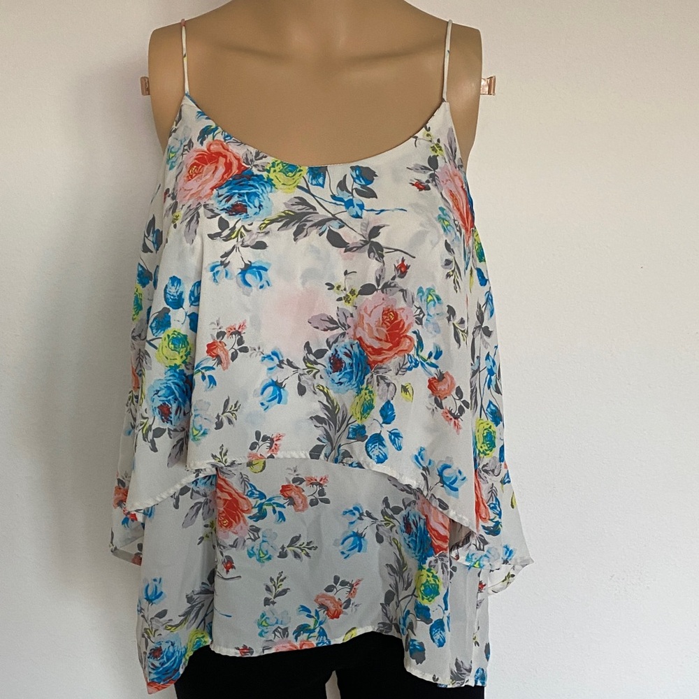 Floral Print Layered Women's Top